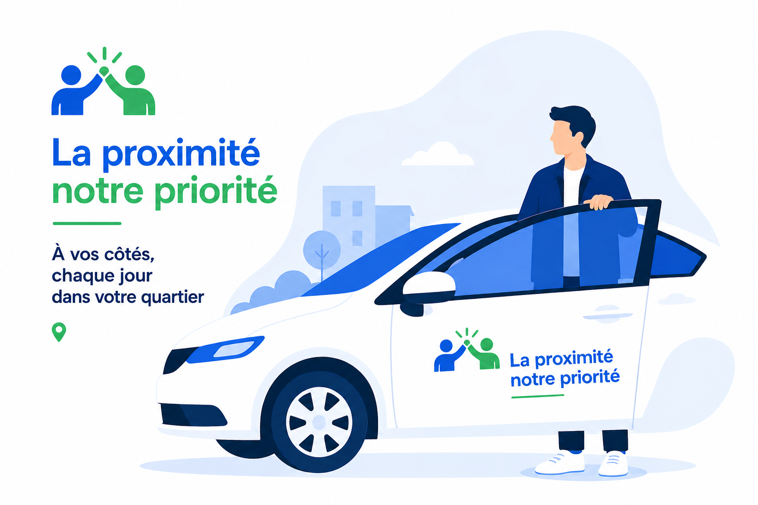 La proximité, notre priorité — équipe HubCaisse à vos côtés dans votre quartier
